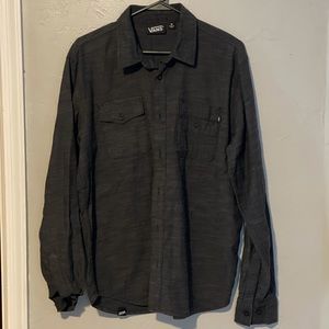 Men’s Vans Charcoal Grey Button Up